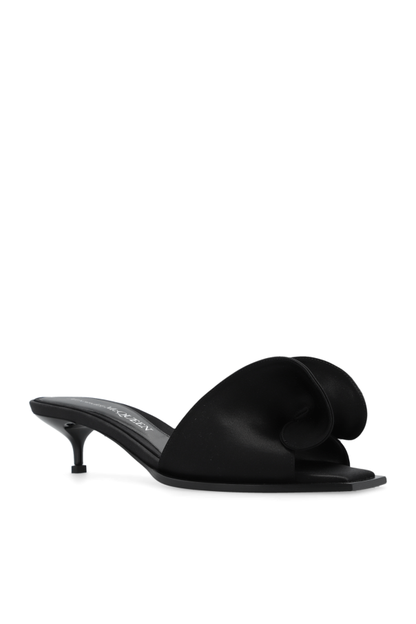 【Alexander McQueen】Leather mules Alexander McQueen Leather Pointed Mules With Buckle women